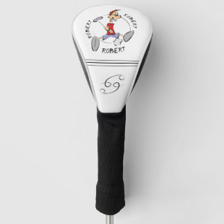 Personalised Cartoon Golfer Driver Headcover