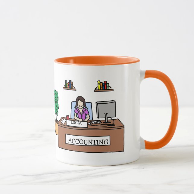 Personalised cartoon mug- Accountant CPA Mug (Right)