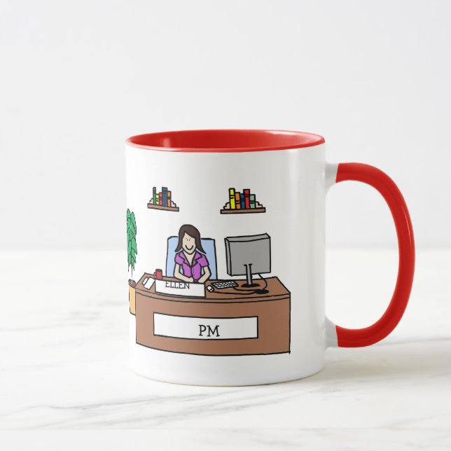 Personalised cartoon mug for a PM (Right)