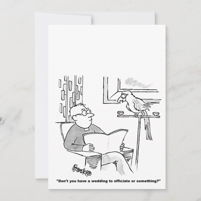 Personalised Cartoon Wedding Invitation (Front)