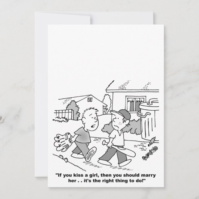 Personalised Cartoon Wedding Invitations (Front)