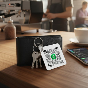 Personalised Cash App QR Code  Key Ring