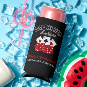 Personalised Casino Las Vegas Bachelorette Party Seltzer Can Cooler