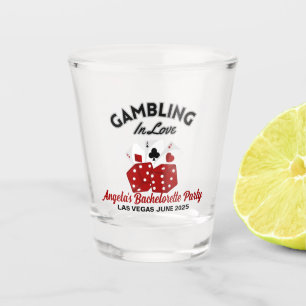 Personalised Casino Las Vegas Bachelorette Party Shot Glass