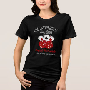 Personalised Casino Las Vegas Bachelorette Party Tri-Blend Shirt