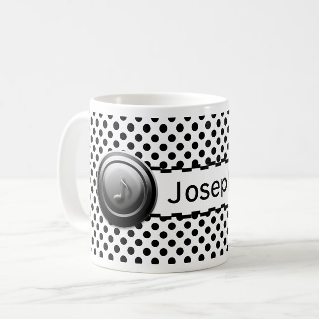 Personalised Cassette Player Coffee Mug (Front Left)