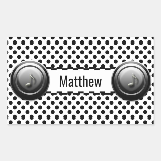 Personalised Cassette Player Rectangular Sticker (Front)