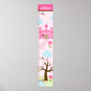 Personalised Castle/Princess Dreams Growth Chart