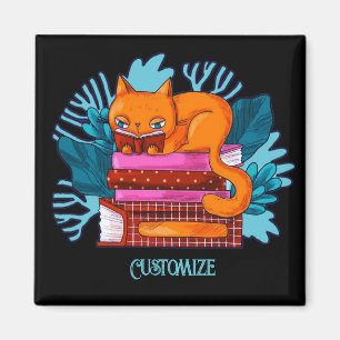 Personalised Cat Approved Books Magnet