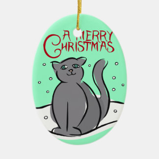 Personalised Cat Christmas Ornament