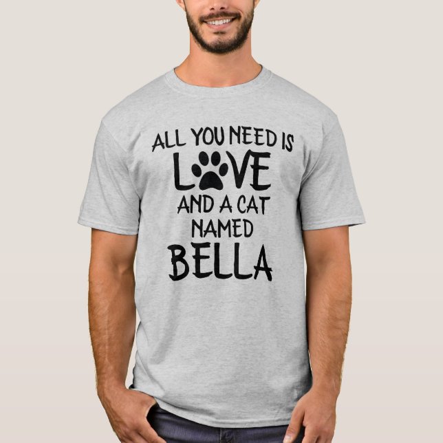 Personalised Cat Dad Gift With Name Fathers T-Shirt (Front)
