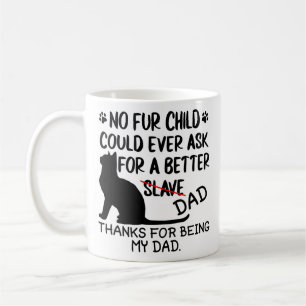 personalised cat dad photo collage and cat's name coffee mug