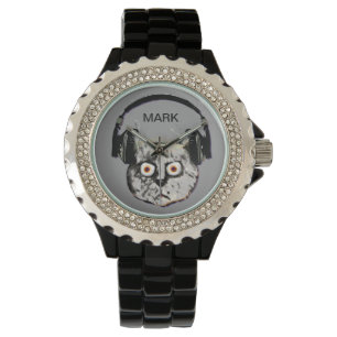 personalised cat dj watch