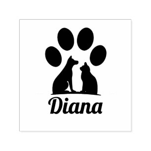 Personalised Cat & Dog Paw Print Self-inking Stamp