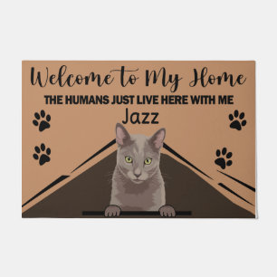Personalised Cat Doormat, Welcome To Our Home Doormat