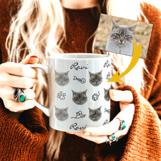 Personalised Cat Face Photo Coffee Mug