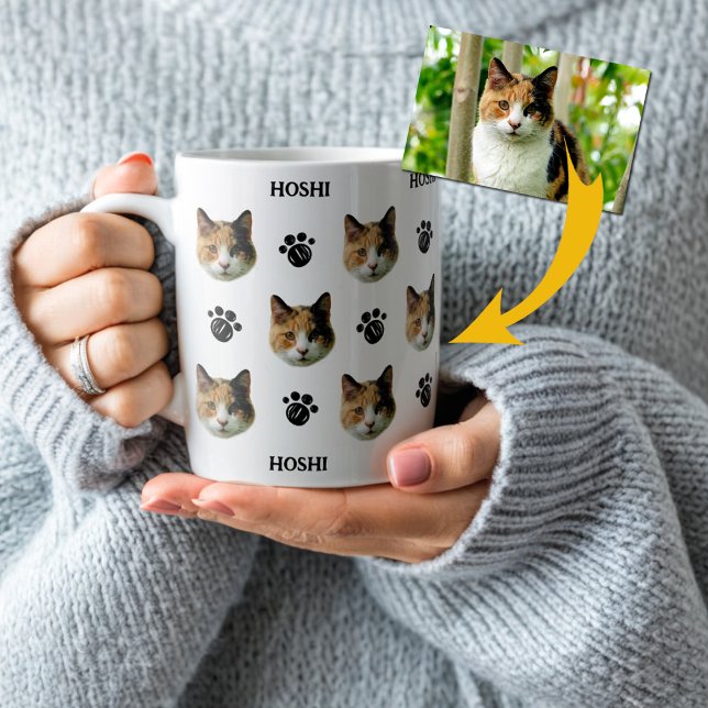 Personalised Cat Face Photo Coffee Mug (Creator Uploaded)