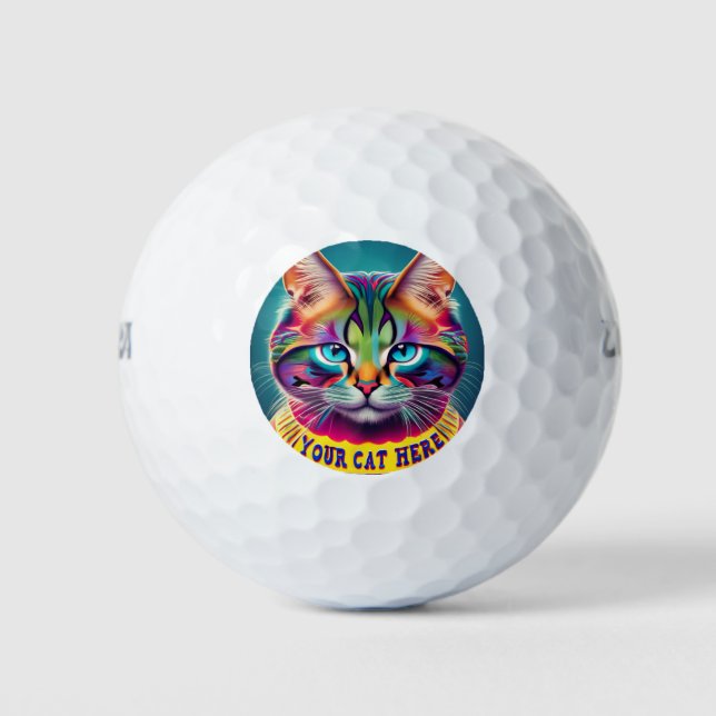 Personalised Cat Golf Balls (Front)