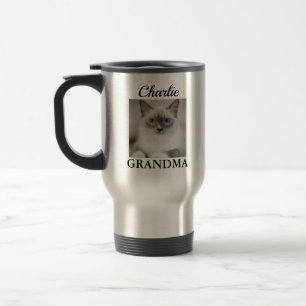 Personalised Cat Grandma Pet Parent Travel Mug