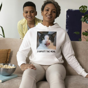 Personalised Cat Lover Black and White Pet Photo Hoodie