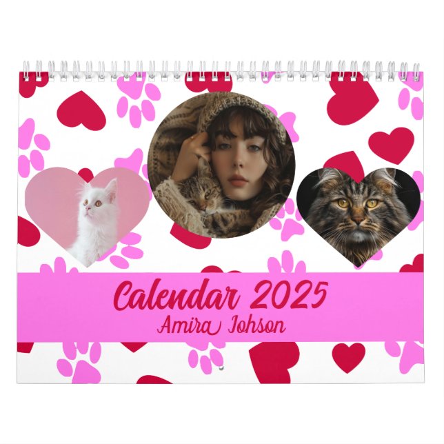 Personalised  Cat Lover Calendar 2025 (Cover)