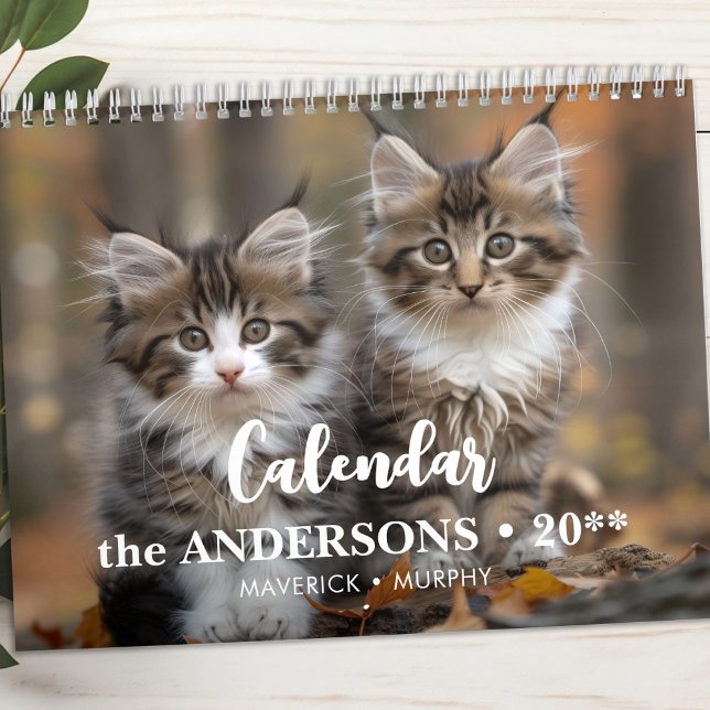Personalised Cat Lover Family Custom Photos 2026 Calendar (Creator Uploaded)