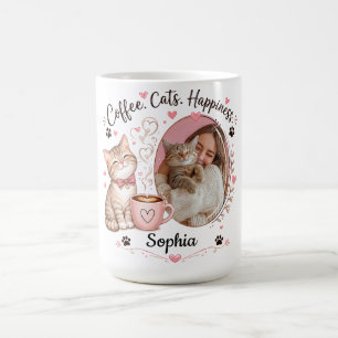 Personalised Cat Lover Photo & Name Coffee Mug