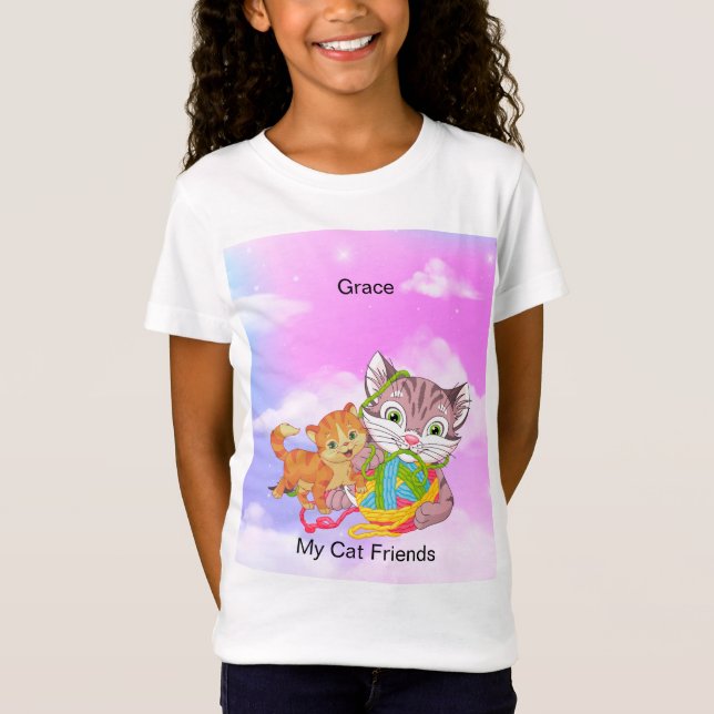 personalised cat lovers T-Shirt (Front)