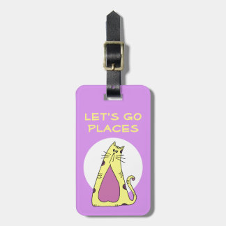 Personalised Cat  Luggage Tag