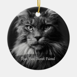 Personalised Cat Memorial Photo Ornament