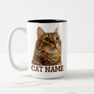 Personalised Cat Mug with Photo Custom Cat Name