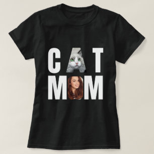 Personalised Cat Mum , cat photo T-Shirt
