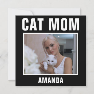 Personalised Cat Mum Custom Photo Card