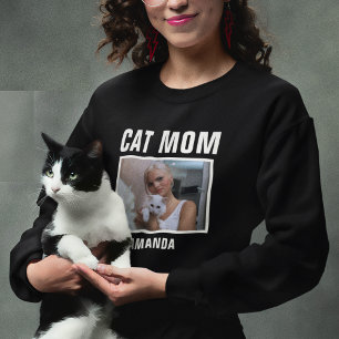 Personalised Cat Mum Custom Photo Sweatshirt