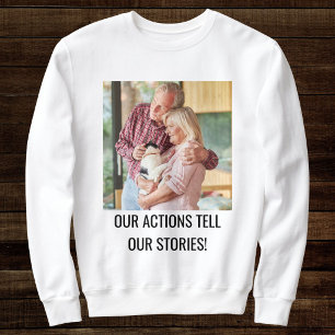 Personalised Cat Mum Family Pet Photo Cute White Sweatshirt