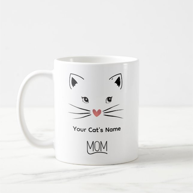 Personalised Cat Mum Mug (Left)
