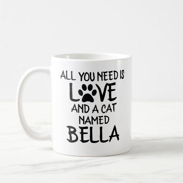 Personalised Cat Parent Mum Dad Gift Coffee Mug (Left)