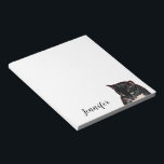 Personalised Cat Pet Photo Notepad<br><div class="desc">Personalised Cat Pet Photo Notepad Calling all cat lovers! This is an adorable cute black cat for your important notes. This design is from a personal photo of a family cat who loves to get his picture made. His name is Black Jack and he's very handsome. I wanted to share...</div>