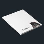 Personalised Cat Pet Photo Notepad<br><div class="desc">Personalised Cat Pet Photo Notepad Calling all cat lovers! This is an adorable cute black cat for your important notes. This design is from a personal photo of a family cat who loves to get his picture made. His name is Black Jack and he's very handsome. I wanted to share...</div>