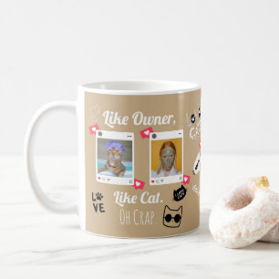 Personalised Cat Photo Coffee Mug Custom Pet Mug