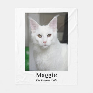 Personalised Cat Photo Fleece Blanket