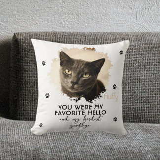 Personalised Cat Photo Throw Pillow