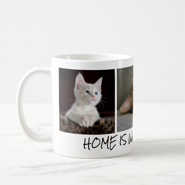 Personalised Cat Photos in Coffee Mug (Left)