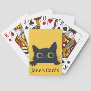 Personalised cat playing cards, cards