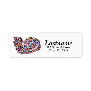 Personalised Cat Return Address Labels