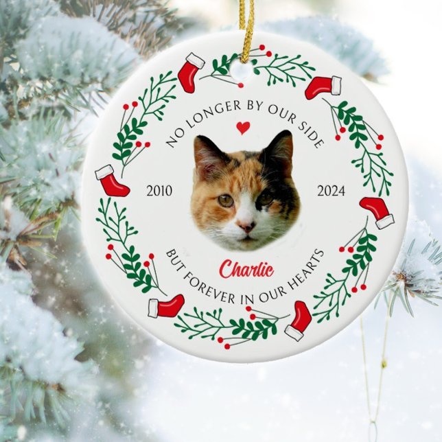 Personalised Cat´s Memorial Christmas  Ceramic Tree Decoration (Creator Uploaded)