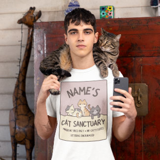 Personalised Cat Sanctuary T-Shirt