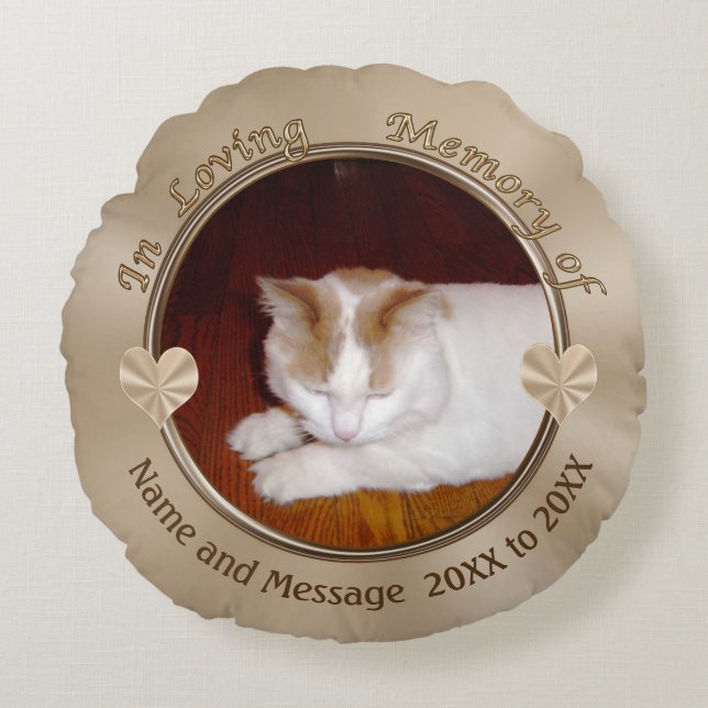 Personalised Cat Sympathy Gifts, PHOTO Pillow (Front)
