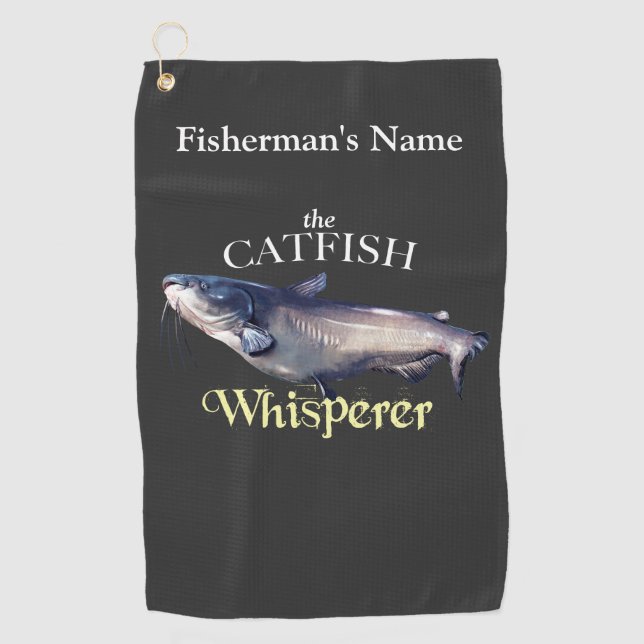 Personalised Catfish Whisperer Fishing Towel (Front)
