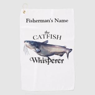 Personalised Catfish Whisperer Light Fishing Towel